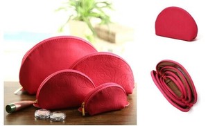 4PIECE　POUCH　ポーチ　4Pセット　型押し花柄　全14色アソート　14個入り G1〜93