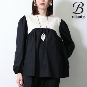 フロント異素材切り替え フレアーチュニック 再販 初秋2025aw BRILLANTE東京（192669）