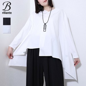 襟デザイン チュニックブラウス トップス2025aw　通年定番人気 BRILLANTE東京　（182207）