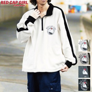 RED CAP GIRL Sweatshirt Half Zipper