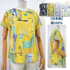 2025年新商品 T 恤/上衣 法式袖 棉 日本制造
