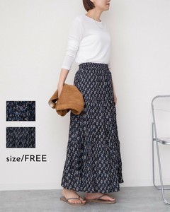 Skirt Floral Pattern Tiered