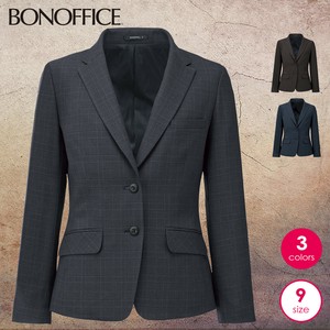 [通年]【レディース】ストレッチジャケット／ポリエステル100％・グレンチェック柄／5〜21号