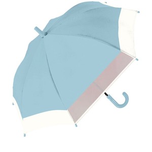 中谷 傘 UV 50cm子供バイカラー窓付き サックス Parasol Kid's 長傘 955-007