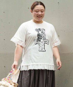 【2025春夏新作】一生懸命TのベアロイドT ベアレースプリントシャツ 接触冷感 速乾 UVカット 3号5号