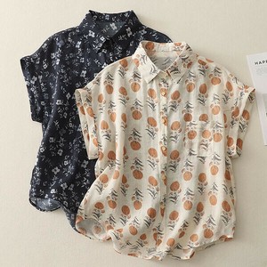 Button Shirt/Blouse Flower Print