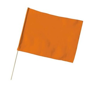 特大旗 オレンジ 旗:W80×H60cm 旗竿:100cm(φ12mm) 18934