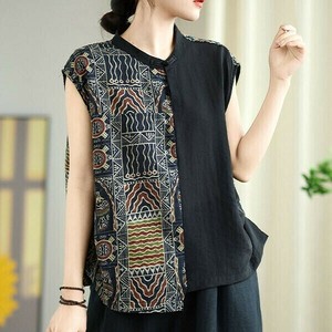 T-shirt French Sleeve Ethnic Pattern