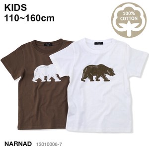 キッズ くま プリント 半袖 Tシャツ 110cm~160cm トドラー・ジュニアサイズ