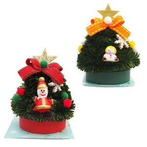 ミニクリスマスツリー クリスマスツリー レッド オレンジ クリスマスツリー 卓上 手作り