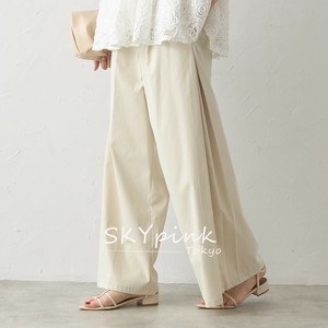 【WEB限定特別価格】サイドプリーツタック入りワイドパンツ　 skypink東京