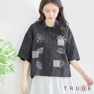 【2025新作】【M〜L】刺繍モチーフワイドシャツ(N72-172) (1号店)FM1