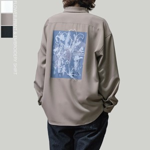 衬衫 特别价格 冷感 刺绣 花朵 聚酯纤维/涤纶 后背印花