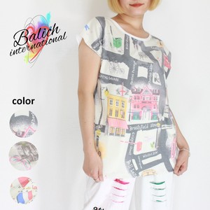 【2025年 新作 トップス】パリの町並み　エッフェル塔　パステルカラー水彩画Tシャツ