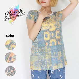 【2025年 新作 トップス】 アースカラー　アーティスティックTシャツ