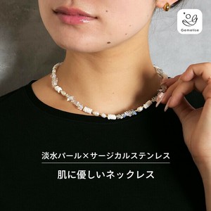 天然珍珠/月光石项链 不锈钢 项链 休闲 40cm