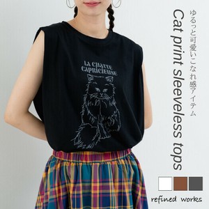 T 恤/上衣 印花 猫
