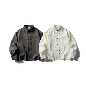 P22591 メンズ トップス シャツ 2025秋新作 長袖 ファッション カジュアル 無地