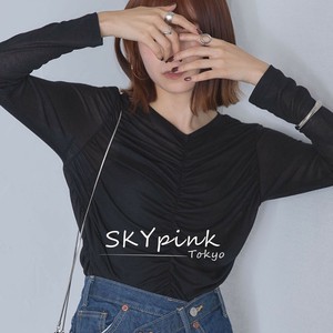 【WEB限定特別価格】シアーリブシャーリングTシャツ　カットソー　 skypink東京
