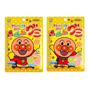 不二家 アンパンマングミ 50g りんご、白ぶどう、オレンジの3種類の味