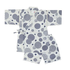 儿童浴衣/甚平 米色 甚平 圆点 100cm 日本制造