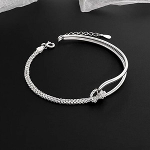 韓国　ブレスレット レディース　ブレスレット シルバー925　メッキ ブレスレット シルバー