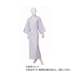 神戸生絲　婦人カラーガーゼねまき(ラグラン袖)L  NE69  パープル