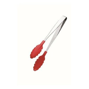田辺金具 抗菌耐熱カラートング(大) レッド  300mm
