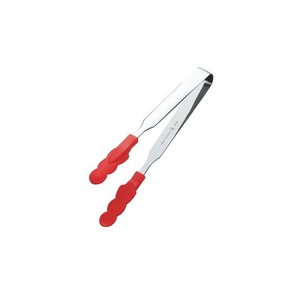 田辺金具 N抗菌耐熱カラートングスリム(小)レッド  175mm