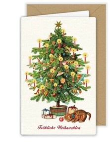 ●ドイツ製 クリスマス キラキラグリッター　グリーティングカード
