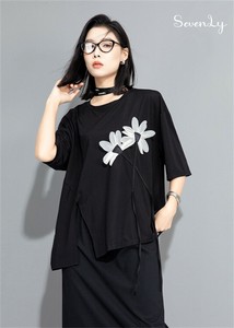 人気上昇 刺繍フラワー Tシャツ レディース「2025新作」