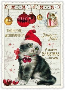 Postcard Christmas Lame Die-cut