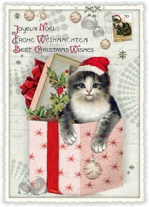 Postcard Christmas Lame Die-cut