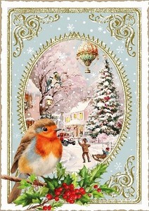 クリスマス　ポストカード■ラメ＆ダイカット加工 ドイツより直輸入