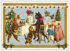 クリスマス　ポストカード■ラメ＆ダイカット加工 ドイツより直輸入