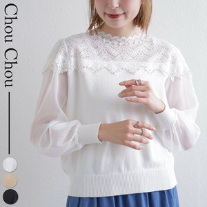 腕シフォンレースニットブラウス 2025AW  chou chou東京