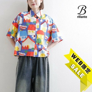 ラス2【SALE】カラフルイラスト半袖 ブラウス　2025新作　BRILLANTE東京（75117）