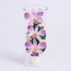 【お供え花】グラスフラワー ボトルフラワー ドライフラワー 仏花 紫