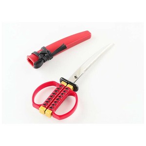 NIKKEN ニッケン刃物 日本刀はさみ 赤 SW-25R