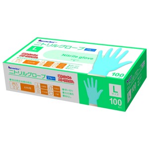 リーダー ニトリルグローブ ブルー L 100枚 784490