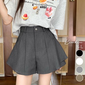 パンツ《レイヤード風フレアショートパンツ 全4色 全3サイズ》