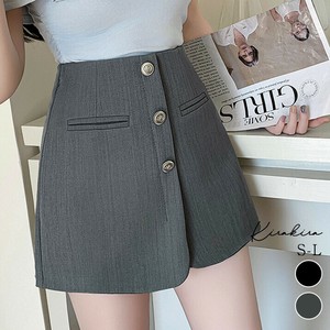 パンツ《フロントボタンミニスカートパンツ 全2色 3サイズ》