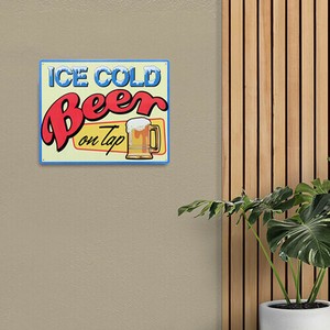 【サイン】ティン サイン ICE COLD BEER CA-MS-10028