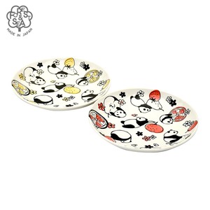 Main Plate Porcelain Ceramic Panda Made in Japan