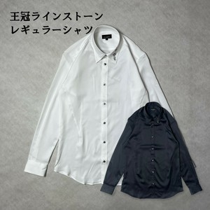 Button Shirt Regular Shirt Casual Rhinestone Made in Japan