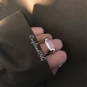 【定番商品】激安セール 透明エラストマ楕円ストーン 人差し指オープンリング アクセサリー