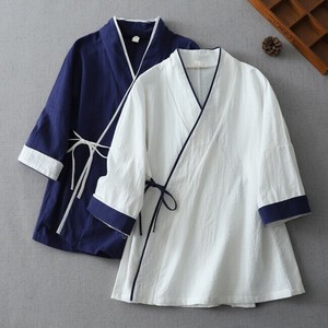 和服 七分袖 Vネック 無地 ゆったり 快適 レディース ファッション   MBQ2554
