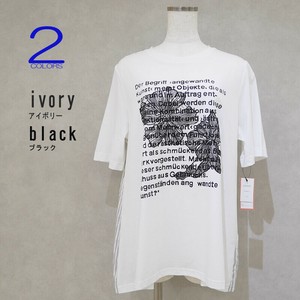 ■2025夏新作■フラワー刺繍メッセージTシャツ■