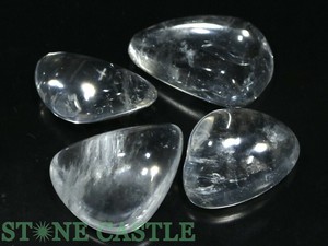 ☆一点物☆【置き石】水晶 (EX) 握り石 (4個セット) No.28 【天然石 パワーストーン】