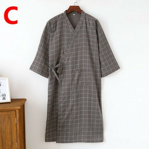 パジャマ バスローブ 半端袖 夏 薄手 和服 無地 ゆったり  快適 メンズ ファッション  MBQ2570